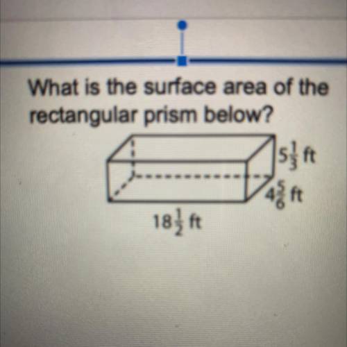 What is the surface area of the
rectangular prism below?