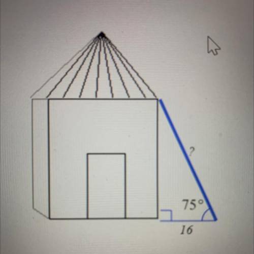 A ladder leans against the side of a house. The angle of elevation of the ladder is 75° when the bo