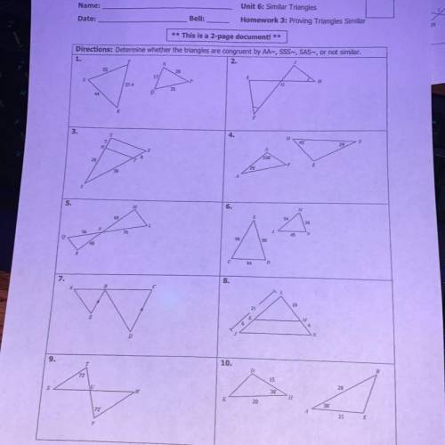 Can yall help me out real quick. unit 6 similar triangles homework 3 proving triangles similar. 65