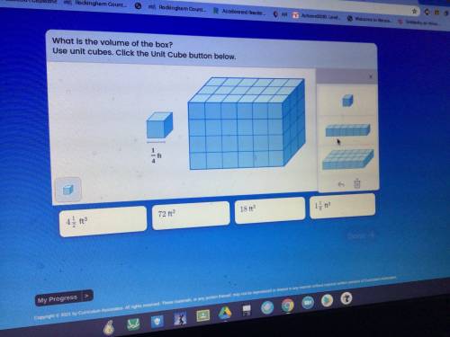 Please help me 
What is the volume of the box