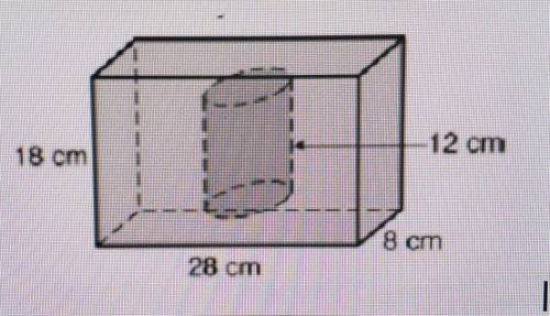 determine the volume of packing peanuts needed to fill the box if the radius of the enclosed cylind