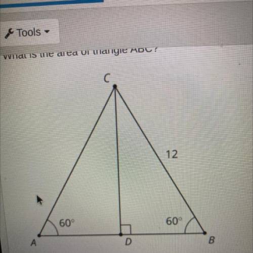 What is the area of triangle ABC