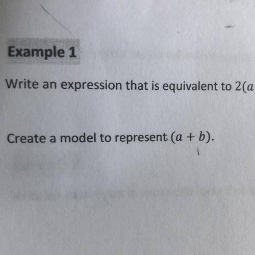 Create a model to represent (a + b). HELP