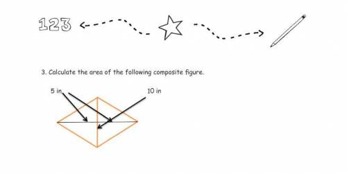 Calculate the area of the following composite figure.