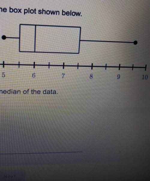 Examine the box plot shown below.

Question: Enter the median of the data.The first number is 4 an
