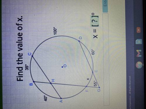 Find the value of x acellus geometry