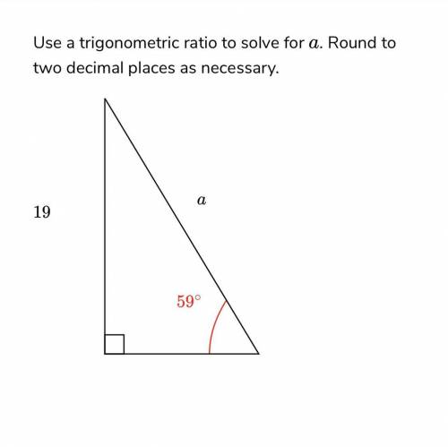 Solve using a trigonometric ratio