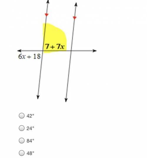 Find the measure of the highlighted angle