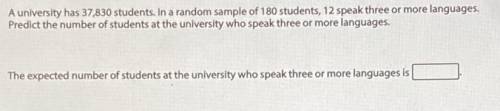 The expected number of students at the University who speak three or more languages is?