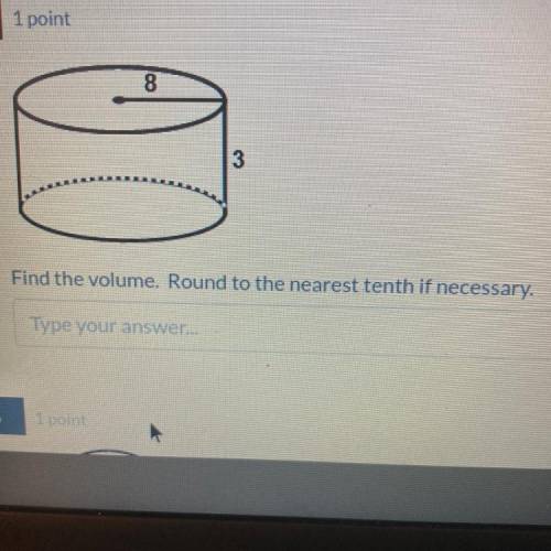 Find the volume. Round to the nearest tenth if necessary