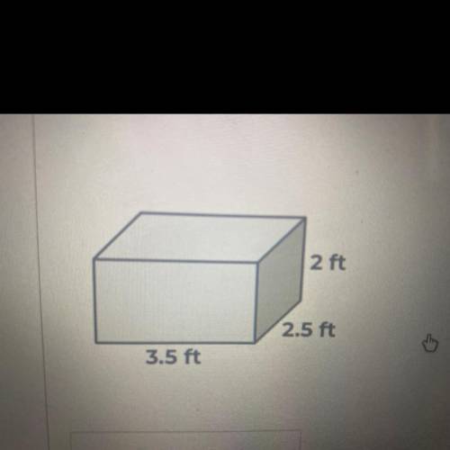 Find the total surface area of the figure below 2ft 2.5ft 3.5ft