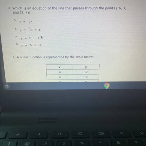 Question 2 HELP!! 8th grade math- test