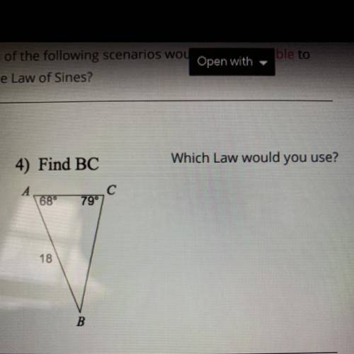 Find BC 
Which Law would you use?