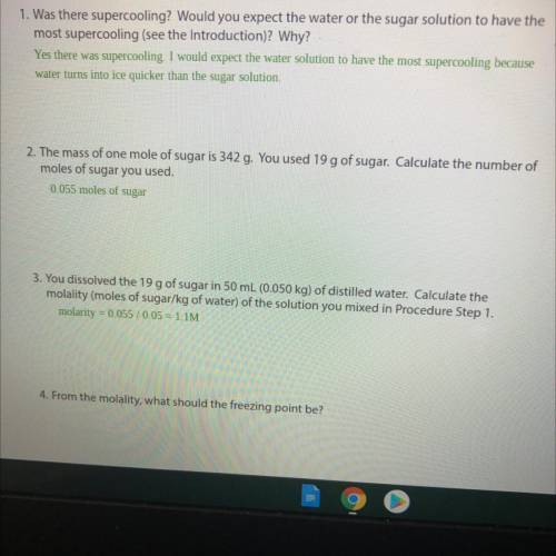 Freezing Point Depression Lab- i need help on last question ASAP !!!