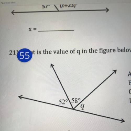 What is the value of q in the figure below? q=____