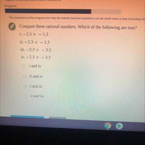Compare these rational numbers. Which of the following are true?