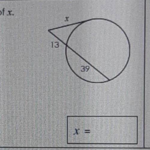 I have to find x in this question ​