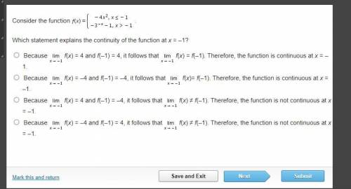 HURRY UP!!! Consider the function f (x) = StartLayout Enlarged left-brace first row negative 4 x sq