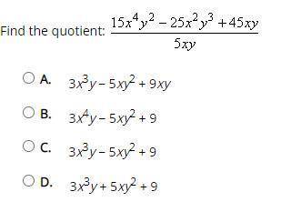 Find the Quotient of the below