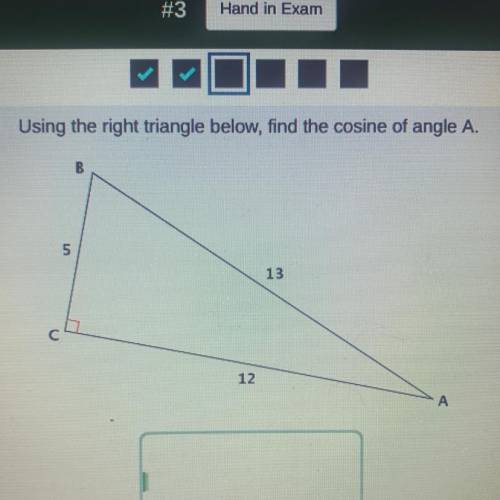 ￼PLEASE HELP! I need to find the cosine of A.