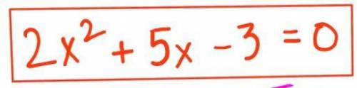 (no links or files) Solve this equation using the quadratic formula. This question should be solved