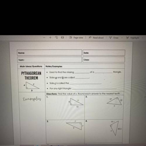 Pythagorean Theoem
- please help