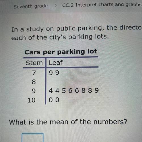 What is the mean of the numbers??