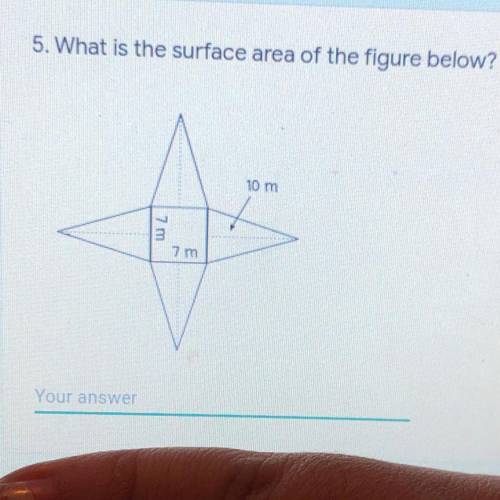 HELPPp
What is the surface area of the figure below?