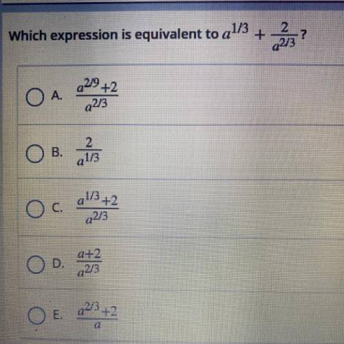 1
Which expression is equivalent to al3 + ?