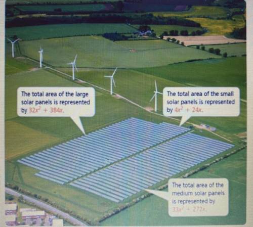 An engineer is reviewing the layout of a solar farm.

The solar farm shown has 4 small panels, 33