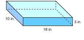 What is the volume of the rectangular prism?

183 in³
234 in³
540 in³
784 in³