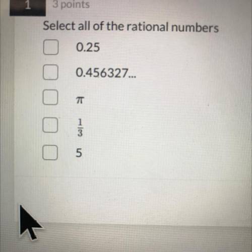 Select all of the rational numbers?