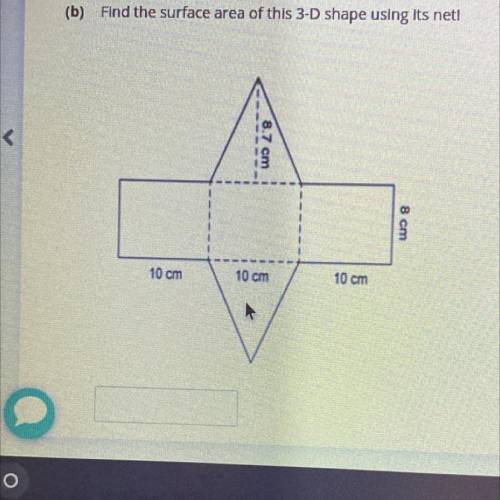 What is the surface area of this 3- D