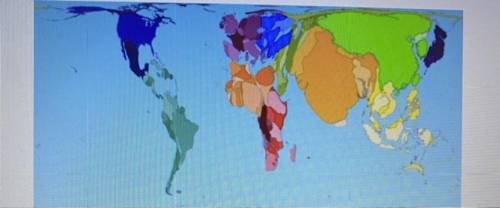 Look at the map. Which element of the map best illustrates its bias?

A. The colors are too bright