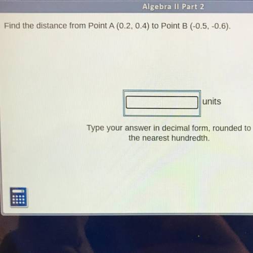Find the distance from Point A (0.2, 0.4) to Point B (-0.5, -0.6).

Type your answer in decimal fo