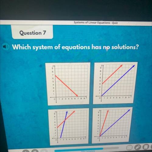 Which system of equations has no solution?