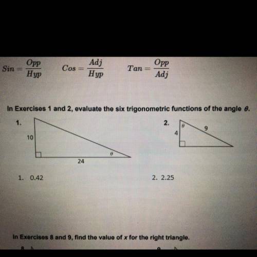 How to evaluate the six trigonometric functions of the Angle zero