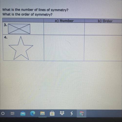 What is the number of lines of symmetry? What is the order of symmetry