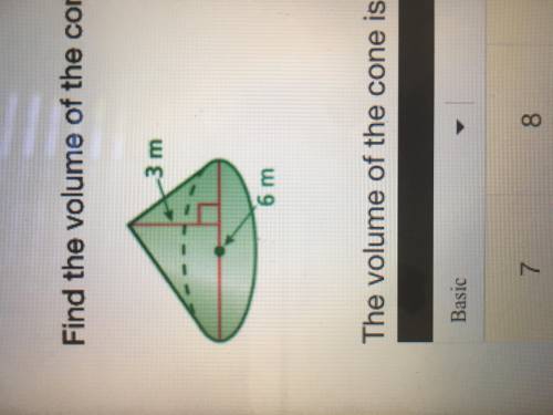 Find the volume of the cone. Round your answer to the nearest tenth.