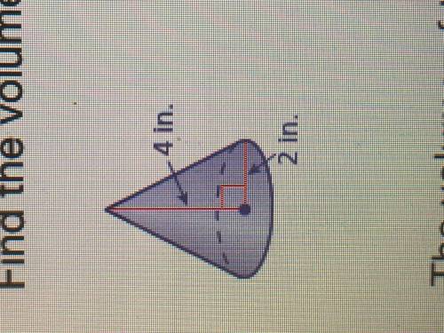 Find the volume of the cone. Round your answer to the nearest tenth.