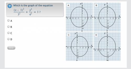 I NEED HELP!
Which is the graph of the equation?