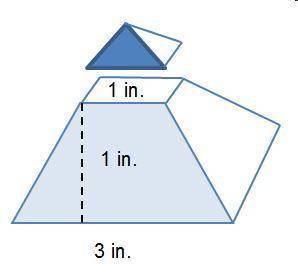 The point of a square pyramid is cut off, making each lateral face of the pyramid a trapezoid with