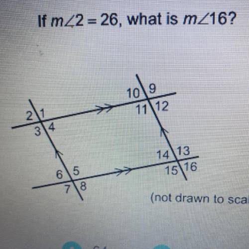 If m42 = 26, what is mZ16?