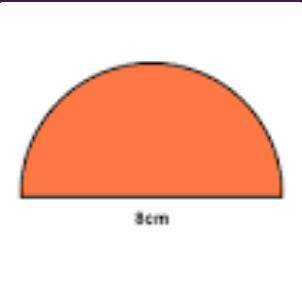 What is the area of this semi-circle