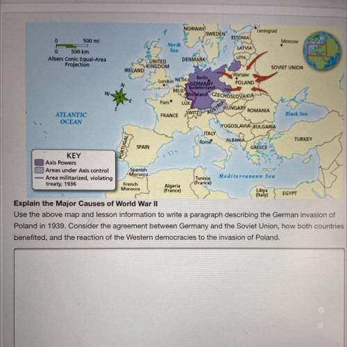 - Use the above map and lesson information to write a paragraph describing the German invasion of P