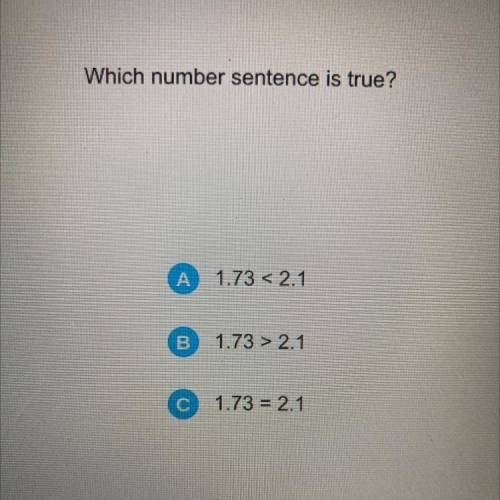 Which number sentence is true?
