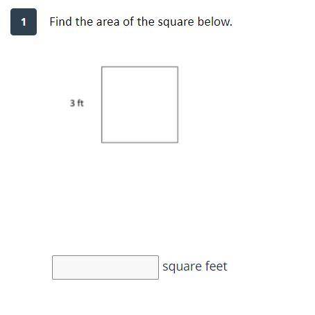 Find the area of the square below.

if im correct, its 9. But I want to double check since I haven