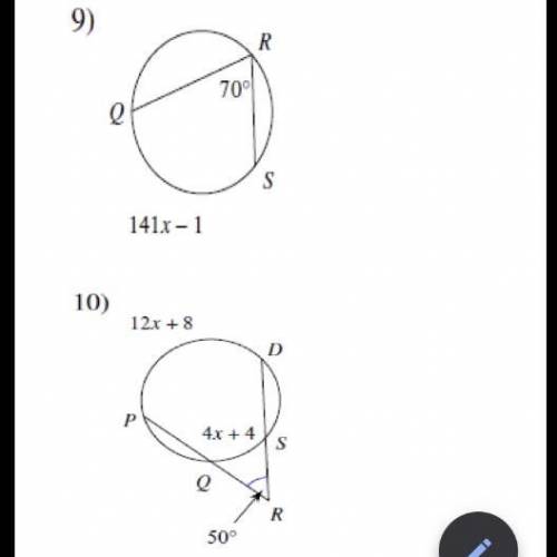 Please solve for x for both questions. will give thanks!!