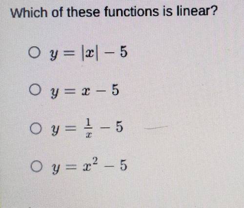 Which of these functions is linear?​