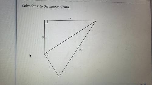 Solve x to the nearest tenth